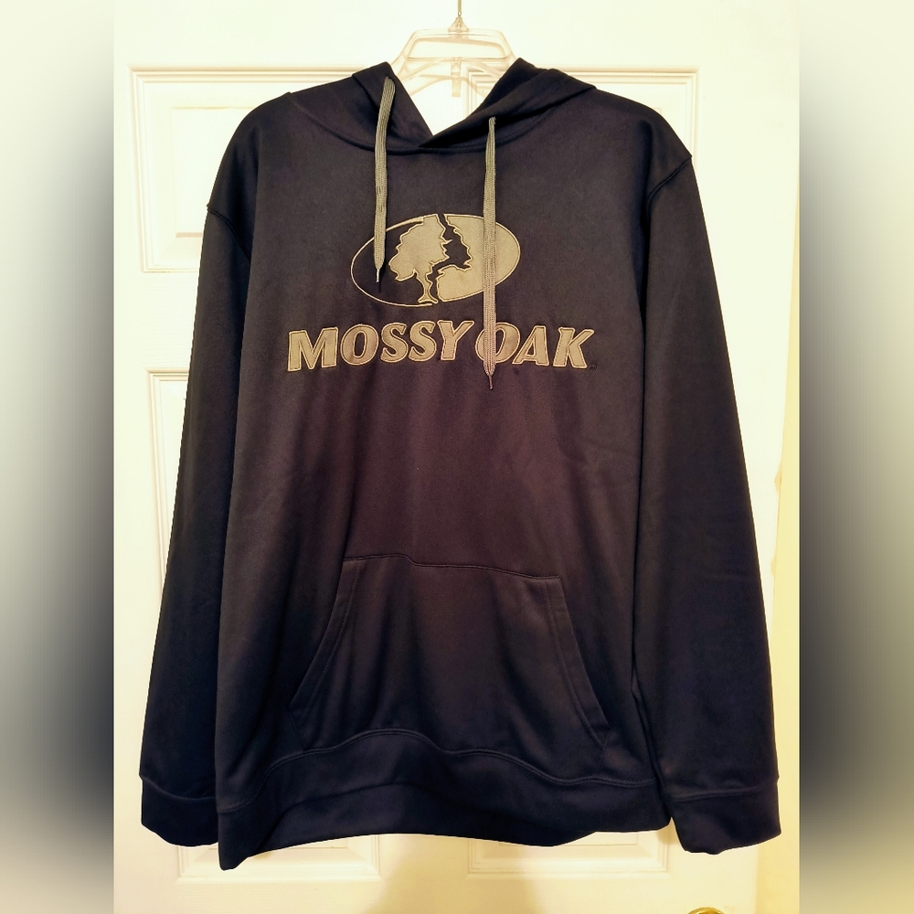 Mossy Oak Hooded Black Sweatshirt, XL